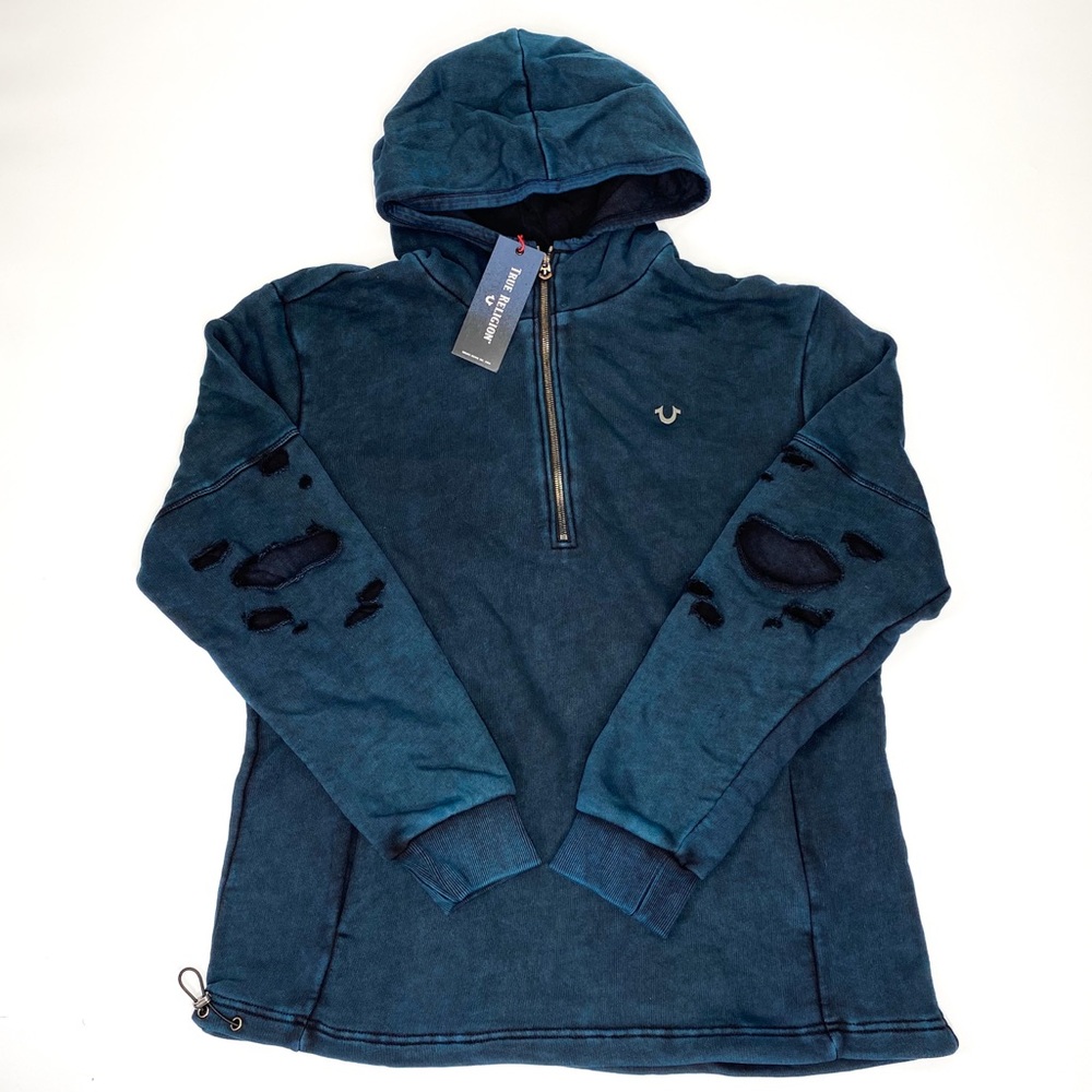 TRUE RELIGION Men’s Double Dye Pullover Hoodie - Picture 1 of 8
